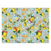Blue tiles lemon Mediterranean Tafelkleed (Voorkant (Horizontaal))
