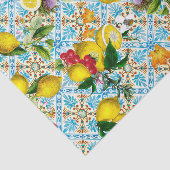 Blue Tiles Mediterranean Pattern Tissuepapier (Detail)