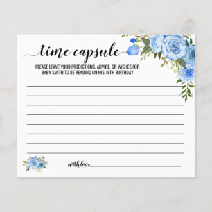 Blue Time capsule conseil pour carte bilingue bébé
