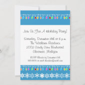 Blue Tis the Season Fête Invitation (Dos)