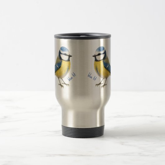 Blue Tit Bird Mug Nature Lover Gift (Centre)