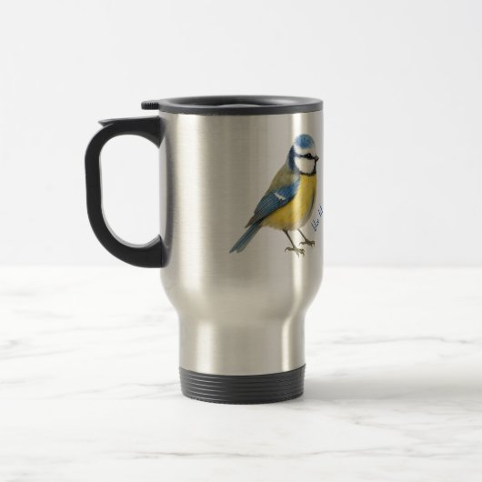 Blue Tit Bird Mug Nature Lover Gift Reisbeker (Links)