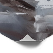 Blue Tit Bird on Snowy Berries Winter Art Poster (Hoek)