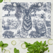 Blue Toil Deer Keukenhanddoeken (Gevouwen)