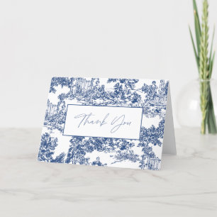 Blue Toile bedankkaart