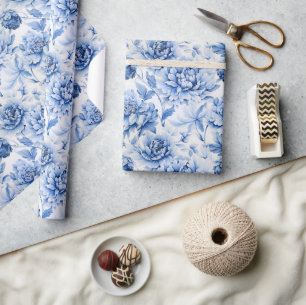 Blue Toile de Jouy Cadeaupapier