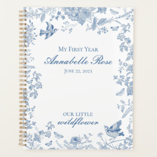 Blue Toile de Jouy Floral Mijn eerste jaar Planner