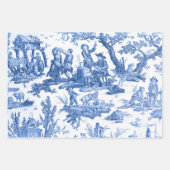 Blue Toile de Jouy Inpakpapier Vel (Voorkant 2)