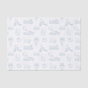 Blue Toile de Jouy  Nursery Tissuepapier