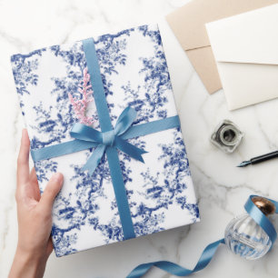Blue Toile Elegance Cadeaupapier