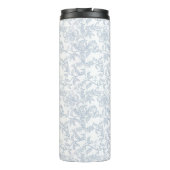 Blue Toile Floral with Script Personalization Thermosbeker (Achterkant)
