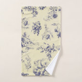 Blue Toile France Pays Cherub Motif (Serviette à main)