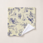 Blue Toile France Pays Cherub Motif (Gant de toilette)