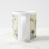 Blue Toile French Country Cherub Pattern Jumbo Beker (Achterkant)