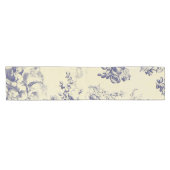 Blue Toile French Country Cherub Pattern Korte Tafelloper (Horizontaal)