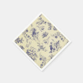 Blue Toile French Country Cherub Pattern Servetten (Hoek)