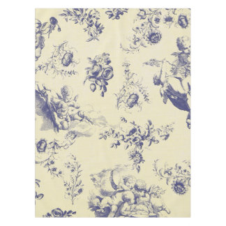Blue Toile French Country Cherub Pattern Tafelkleed