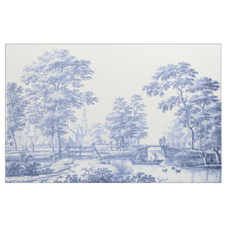 Blue Toile French Pastoral Boat Classic Stof