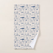 Blue toile Ocean Towel (Serviette à main)
