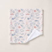 Blue toile Ocean Towel Bad Handdoek (Wasdoekje)