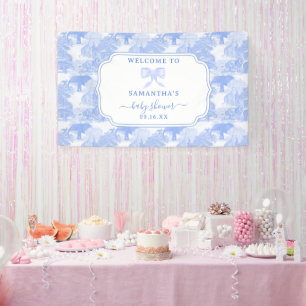 Blue Toile Oerwoud Animals Safari Chinoiserie Baby Spandoek