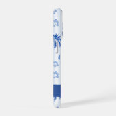 Blue Toile Palm Trees Lemons Monogram Name (Côté droit)