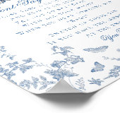 Blue Toile Pumpkin Franse Herfst Dont Say Baby Poster (Hoek)