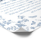 Blue Toile Pumpkin French Fall Diaper Thoughts Poster (Hoek)