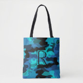 Blue Tone Camouflage Pattern met Monogram Draagtas (Voorkant)
