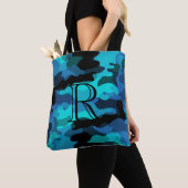 Blue Tone Camouflage Pattern met Monogram Draagtas (Dichtbij)