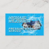 Blue tone pressure wash visitekaartje (Voorkant)