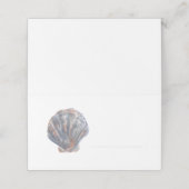 Blue toned Shell Place Card (Buitenkant ongevouwen)