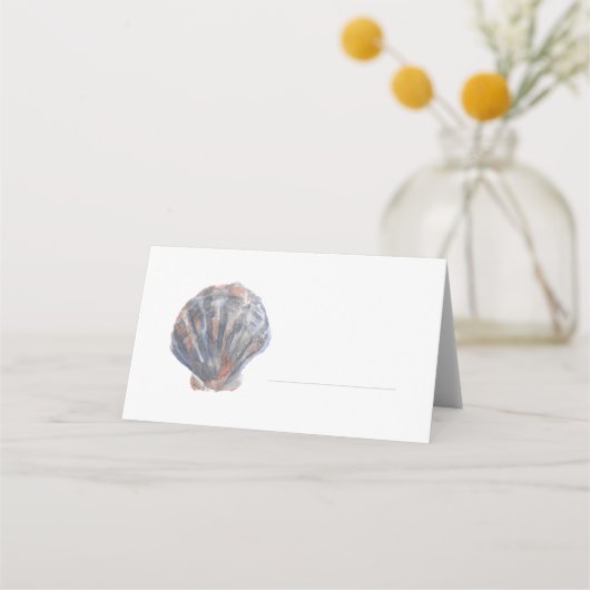 Blue toned Shell Place Card (Voorkant)