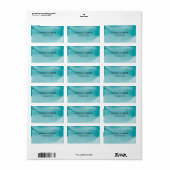 Blue Tones Alcohol Ink Etiket (Full Sheet)