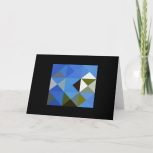 Blue Tones Quilt Square Note Kaart