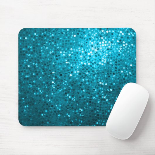 Blue Tones Retro Glitter en Sparkles 2 Muismat (Met muis)