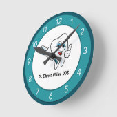 Blue Tooth Dentist Kantoor, aangepaste Ronde Klok (Hoek)