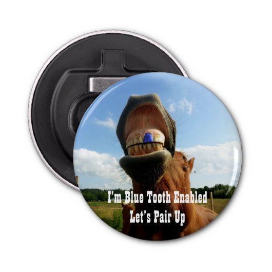 Blue Tooth Enabled Horse Button Flesopener (Voorkant)