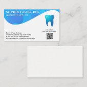 Blue Tooth Logo | Dentistry | QR Code Custom Visitekaartje (Voorkant / Achterkant)