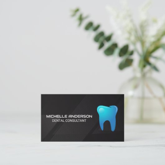 Blue Tooth Logo | Tandheelkunde Visitekaartje (Staand voorkant)
