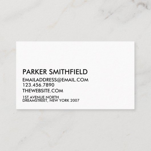 Blue Topography Pattern Visitekaartje (Achterkant)