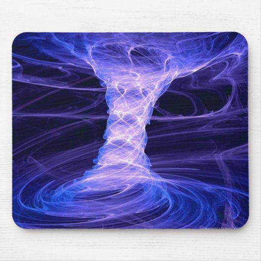 Blue Tornado Space Mousepad Muismat (Voorkant)