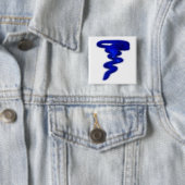 Blue Tornado Vierkante Button 5,1 Cm (In situ)