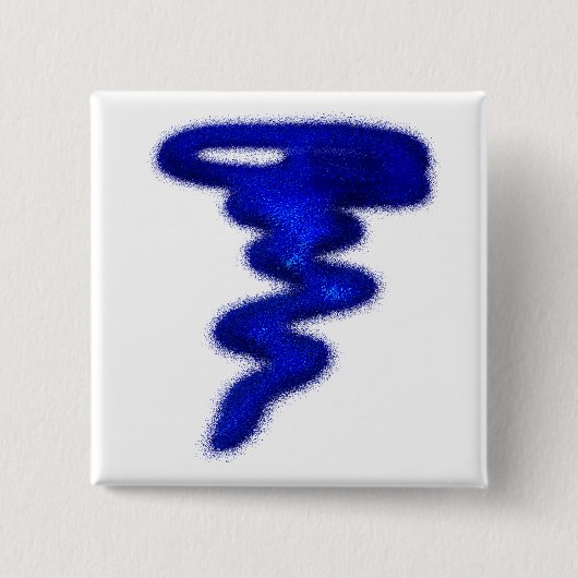 Blue Tornado Vierkante Button 5,1 Cm (Voorkant)