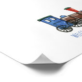 Blue Toy Train Fingerprint Livre d'or (Coin)