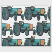  Blue Tractor Boerderij Life Cadeaupapier (Vlak)