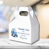 Blue Tractor Gable Box Sjabloon Boy Verjaardag Bedankdoosjes
