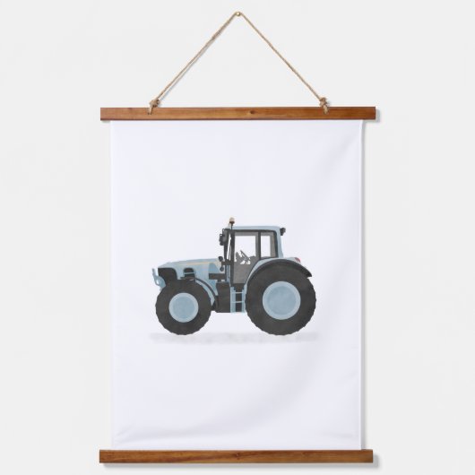 Blue Tractor Kinder Room Decor Hangend Wandkleed (Voorkant)
