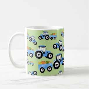 Blue Tractor Truck Boerderij Produce Koffiemok