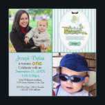 Blue Train 2 Photo Kids - Invitation d'anniversair<br><div class="desc">Blue Train 2 Photo Kids - Invitation d'anniversaire</div>